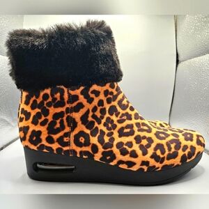 Women's DKNY Faux Fur Cuff Ankle Wedge Booties, Multiple Sizes
